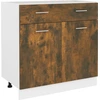 Image de vidaXL Armoire basse avec tiroir Lyon chêne fumé 80x46x81,5 cm