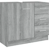 Image de vidaXL Armoire pour lavabo Gris Sonoma 63x30x54 cm Bois composite