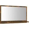 Image de vidaXL Miroir de salle de bain chêne fumé 60x10,5x37 cm Bois composite