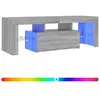 Image de vidaXL Armoire TV avec lampes LED Gris Sonoma 120x35x40 cm
