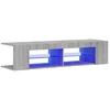Image de vidaXL Armoire TV avec lampes LED Gris Sonoma 135x39x30 cm