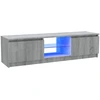 Image de vidaXL Armoire TV avec lampes LED Gris Sonoma 120x30x36 cm