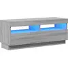 Image de vidaXL Armoire TV avec lampes LED Gris Sonoma 100x35x40 cm