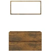Image de vidaXL Ensemble de meubles de salle de bain 2 pièces chêne fumé bois composite