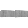 Image de vidaXL Armoire TV murale Gris Sonoma 2 pièces 60x30x30 cm Bois composite