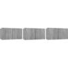 Image de vidaXL Armoire TV murale Gris Sonoma 3 pièces 60x30x30 cm Bois composite