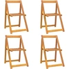 Image de vidaXL Chaises de jardin 4 pcs. Pliable Bois massif Acacia