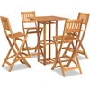 Image de vidaXL Ensemble de bar de jardin 5 pièces en bois massif d'acacia