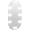 Image de vidaXL Miroir avec lampes LED 60x30 cm Verre Ovale
