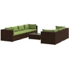 Image de vidaXL Ensemble de jardin lounge 8 pièces avec coussins Poly rotin brun