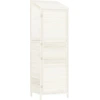 Image de vidaXL Abri de jardin blanc 55x52x174,5 cm Sapin massif