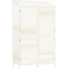 Image de vidaXL Abri de jardin blanc 102x52x174,5 cm Sapin massif