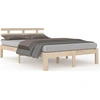 Image de vidaXL Lit en bois massif 140x190 cm