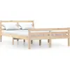 Image de vidaXL Lit en bois massif 135x190 cm