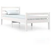 Image de vidaXL Lit en bois massif blanc 100x200 cm