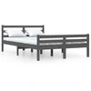 Image de vidaXL Lit en bois massif gris 120x200 cm