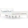 Image de vidaXL Lit en bois massif blanc 150x200 cm