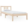 Image de vidaXL Lit en bois massif sans matelas 75x190 cm