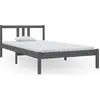 Image de vidaXL Lit en bois massif gris 100x200 cm
