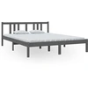 Image de vidaXL Lit en bois massif gris 150x200 cm