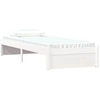 Image de vidaXL Lit en bois massif sans matelas blanc 75x190 cm