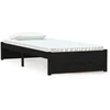 Image de vidaXL Lit en bois massif sans matelas noir 75x190 cm
