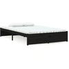Image de vidaXL Lit en bois massif noir 120x190 cm