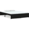 Image de vidaXL Lit en bois massif noir 140x190 cm
