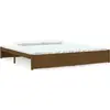 Image de vidaXL Lit en bois massif brun miel 200x200 cm