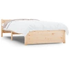 Image de vidaXL Lit en bois massif sans matelas 75x190 cm