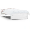 Image de vidaXL Lit en bois massif blanc 90x190 cm