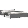 Image de vidaXL Lit en bois massif gris 135x190 cm