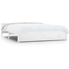Image de vidaXL Lit en bois massif blanc 140x190 cm