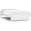 Image de vidaXL Lit en bois massif blanc 90x200 cm