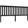 Image de vidaXL Tête de lit noire 206x6x101 cm pin massif