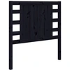 Image de vidaXL Tête de lit noir 81x4x100 cm pin massif