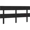 Image de vidaXL Tête de lit noire 164x3x81 cm pin massif