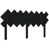 Image de vidaXL Tête de lit noire 159,5x3x80,5 cm Pin massif