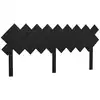 Image de vidaXL Tête de lit noire 178x3x80,5 cm Pin massif
