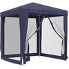 Image de vidaXL Tente de réception avec 4 parois latérales en maille bleue 2x2 m HDPE