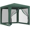 Image de vidaXL Tente de réception avec 4 parois latérales en maille vert 2,5x2,5 m HDPE