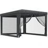 Image de vidaXL Tente de réception avec 4 parois latérales en maille Anthracite 3x4 m HDPE