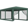 Image de vidaXL Tente de réception avec 6 parois latérales en maille vert 3x6 m HDPE