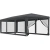 Image de vidaXL Tente de réception avec 8 parois latérales en maille Anthracite 3x9 m HDPE