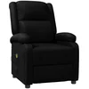Image de vidaXL Fauteuil de massage noir similicuir