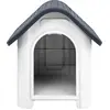Image de vidaXL Niche pour chien Gris 59x75x66 cm Polypropylène