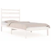 Image de vidaXL Lit en bois massif pin blanc 100x200 cm