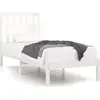 Image de vidaXL Lit en bois massif pin blanc 90x190 cm