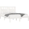 Image de vidaXL Lit en bois massif pin blanc 180x200 cm