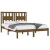 Image de vidaXL Lit en bois massif pin brun miel 200x200 cm
